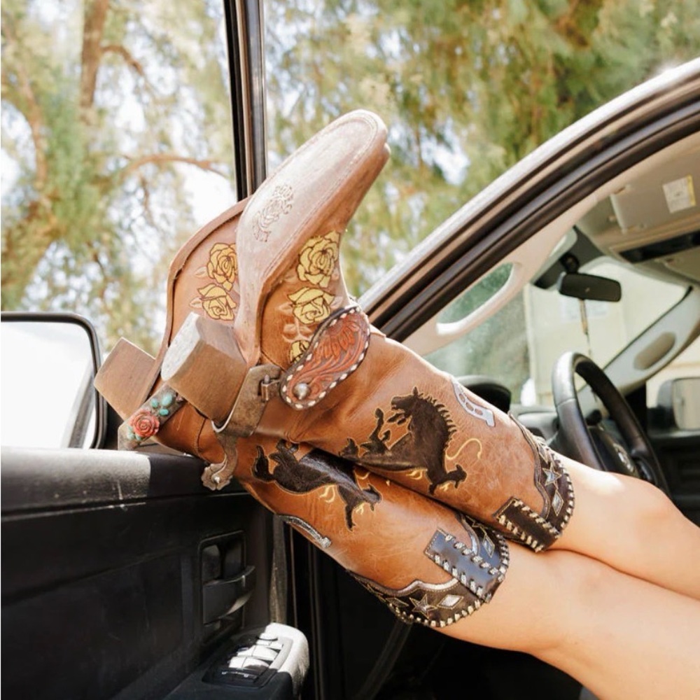 BRAND NEW w/ BOX RODEO QUINCY Rosa Amarillo Boot Size 10.5 - Picture 6 of 7